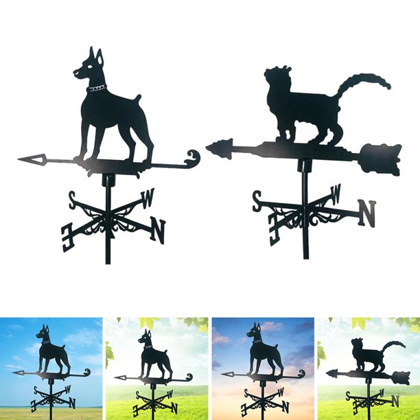 Veleta de Metal Baoblaze accesorios de granja indicador de dirección del viento