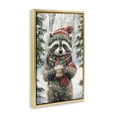 thumbnail image 2 of Stupell Industries Traditional Merry Cocoa Raccoon Gold Floating Frame Canvas Art, 21 x 31, by Tina LeCour, 2 of 8