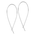thumbnail image 2 of 925 Sterling Silver Rhodium-plated Polished Threader Earrings; for Adults and Teens; for Women and Men, 2 of 3