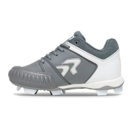 UPC: 0840238709258 | Ringor Flite Softball Cleat With Pitching Toe Molded Charcoal