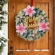 thumbnail image 1 of Herunwer Christmas Wreath with Flocked Pine, Red Poinsettias, Gold Stars, Natural Pine Cones, Holiday Door Decorations, 1 of 6