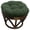 Hunter Green, variant on Rattan Ottoman Footrest with Cushion - 18x18x14 Inch - Stylish Accent Furniture for Living Room, Bedroom, Patio
