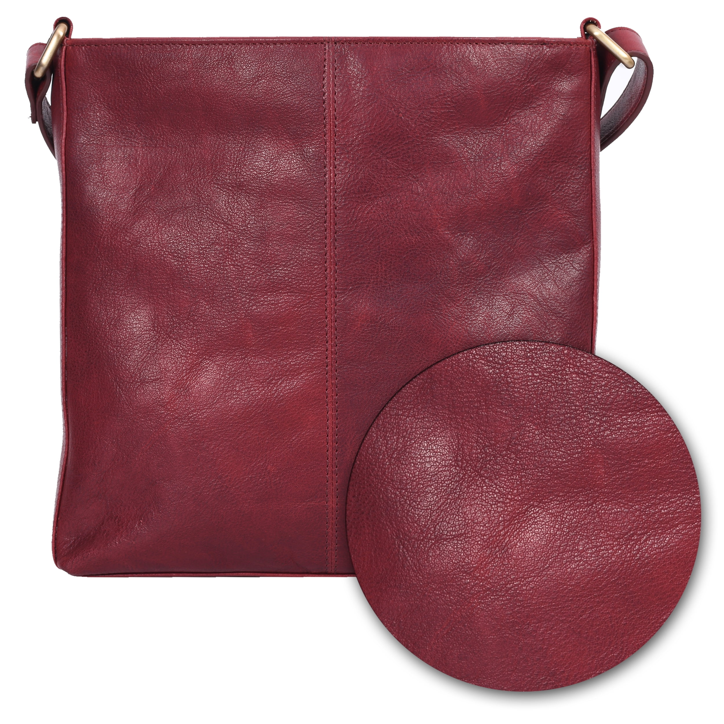 Estalon Crossbody Bags for Women - Leather Travel Purse with Adjustable  Shoulder Strap (Ermine)