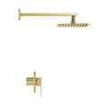 thumbnail image 3 of Concorde Single-Handle 1 Spray 8" Wall Mounted Fixed Shower Head in Brushed Gold (Valve Included), 3 of 7