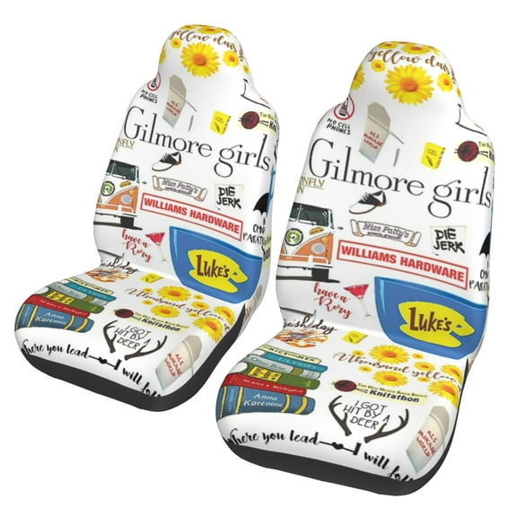 Gilmore Girls Car Seat Covers Set 2Pcs, Front Seat Covers for Car Truck Sedan SUV Auto, Universal Fit Vehicle Enterior Bucket Seat Protector Car Accessories