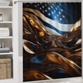 thumbnail image 5 of Flag Of The United States 4 Piece Shower Curtain Sets, with Non-Slip Rugs, Toilet Lid Cover And Bath Mat, for Bathroom Decor Set, 5 of 8
