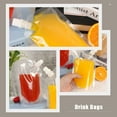 thumbnail image 3 of Miangastore 50 Clear Drink Pouches with Straws - 250ml, 3 of 5