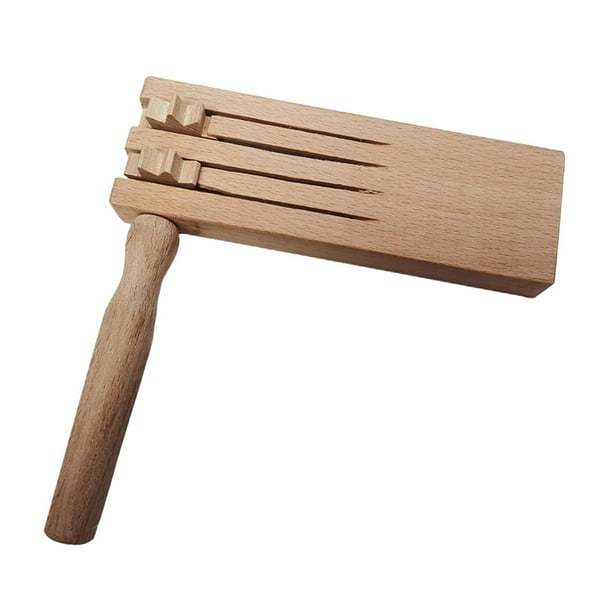 Instrumento de trinquete, juguete educativo, accesorios portátiles, artesanía musical, castañuelas, madera, fabricante de ruido para niñas, deportes,