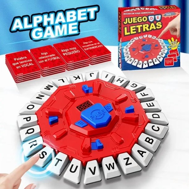 Caja de Juego de Palabras Rápido para Fiestas - Fichas de Letras Mixtas en Plástico Colorido, Ideal para Reuniones Familiares y con Amigos, Elección Perfecta para Fiestas y Eventos