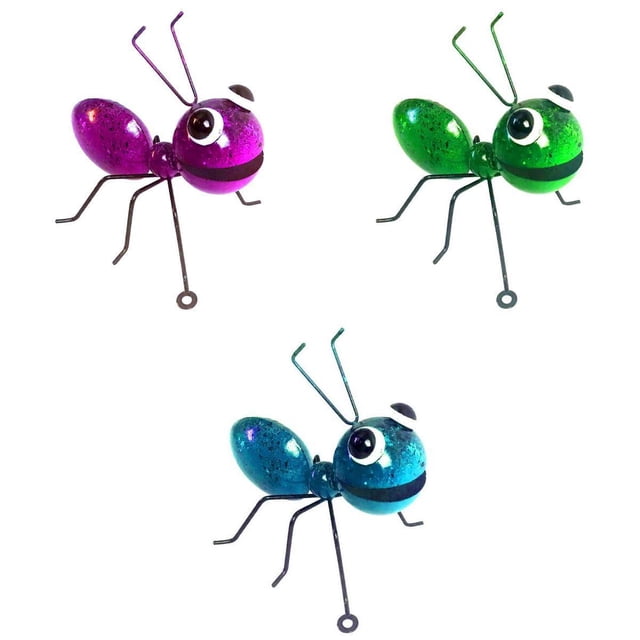 3 piezas de jardín de hormigas de Metal para porche, boda, Patio, decoración de pared, escultura DYNWAVEMX Hormigas Insecto