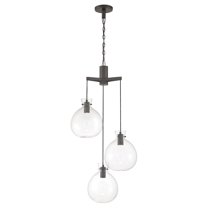 4743-OB-CL-Norwell Lighting-Selina - 3 LED Chandelier-42.5 Inches Tall and 22 Inches Wide-Oil Rubbed Bronze Finish