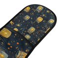 thumbnail image 4 of Yayeee Double Oven Mitt Kitchen Heat Resistant Baking 35" x7" Quilted Glove, Orange Fireflies Pattern, 4 of 6