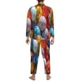 thumbnail image 5 of Bingfone Men'S Pajama Set 2 Piece Loungewear Pjs, Long Sleeve With Pajama Pants-Colorful Hand Painted Easter Eggs, 5 of 9