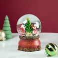 thumbnail image 2 of Northlight Santa and Mrs. Claus Decorating Christmas Tree Musical Snow Globe - 6", 2 of 5