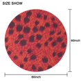 thumbnail image 6 of Red Cheetah Leopard Pattern Round Tablecloth 60"x60",Wrinkle Wipeable Table Cloth for Kitchen Dining Room Picnic Patio Party, 6 of 6