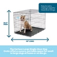 thumbnail image 2 of Carlson Pet Products Secure and Compact Single Door Metal Dog Crate, Large, 42"L x 28"W x 30.5"H, 2 of 12