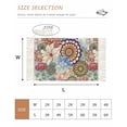 thumbnail image 2 of Boho Floral Washable Area Rug 3'x5', Bohemia Colorful Mandalas Botanical Flower Woven Cotton Tassels Kitchen Rugs, Non Slip Indoor Door Mat Throw Carpet for Entryway Living Room Nursery Laundry Room, 2 of 9