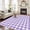 Purple, variant on Purple Area Rug 5x8 FT, Non Slip Bedroom Throw Carpet, Country French Rustic Buffalo Plaid Modern Art Washable Soft Floor Carpet Non-Shedding Rug for Living Room Nursery Dorm Office