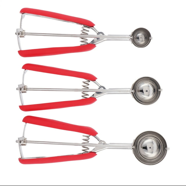 Stainless Steel Ice Cream Scoop Set Effort Saving Rebound Kitchen Digging Cookies Scoop
