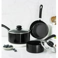 thumbnail image 4 of Nonstick Saucepan with Lid, Ceramic Sauce Pan Sets, Easy to Clean Sauce Pans, Multi-Purpose Cooking Pots, 1QT & 2QT & 3QT, Black, 4 of 6