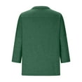 thumbnail image 5 of Fashion 3/4 Sleeve Summer Tops for Womens 2024 Plus Size Solid Casual 3/4 Sleeve T-Shirts Loose Round Neck Cute Tunic Tops Basic Tees Blouses, 5 of 6