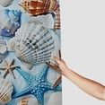 thumbnail image 3 of Pratyus Sea Shells Starfish Ocean Modern Waterproof Shower Curtain Set with Hooks for Country Cottage & Farmhouse Bathroom Decor - 100% Polyester Fiber 36x72, 3 of 7