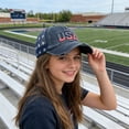 thumbnail image 2 of USA 250th Anniversary Trucker Hat Patriotic Distressed BaseballHat with Star Mesh Back for Independence Day America 250 Celebration Unisex, 2 of 4