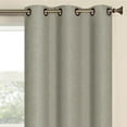 thumbnail image 2 of Marina Faux Linen Room Darkening 76" x 84" Grommet Curtain Panel Pair, 2 of 3