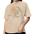 thumbnail image 2 of Floral Yin Yang Women's Natural T-shirt, 2 of 3