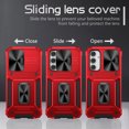 thumbnail image 6 of TECH CIRCLE Case for Samsung Galaxy A54 Phone Cover with Magnetic Kickstand + Metal Ring Holder + Lens Cover, Shockproof Hybrid PC+TPU Covers [360° Rotating Bracket] [Corner Protection] - Red, 6 of 8