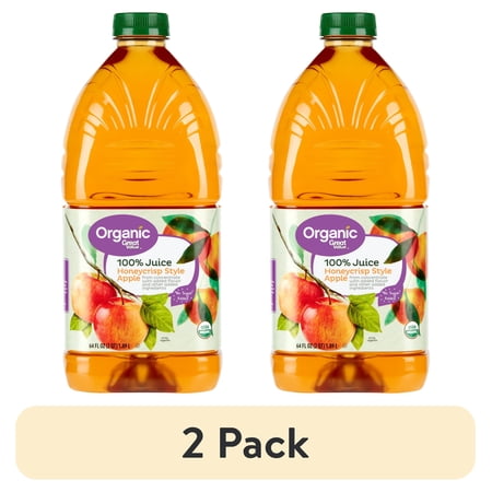 (2 pack) Great Value Organic Honeycrisp Style Apple Juice, 64 fl oz