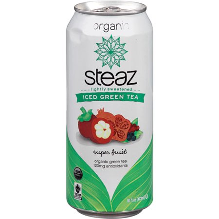Steaz Super Fruit Iced Green Tea  16 fl oz  (Pack of 12)