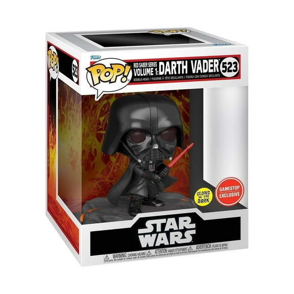 Funko Pop! Disney Star Wars: Red Saber Series Vol.1 - Darth Vader (Glows in The Dark) (Special Edition) #523 Bobble-Head Vinyl Figure