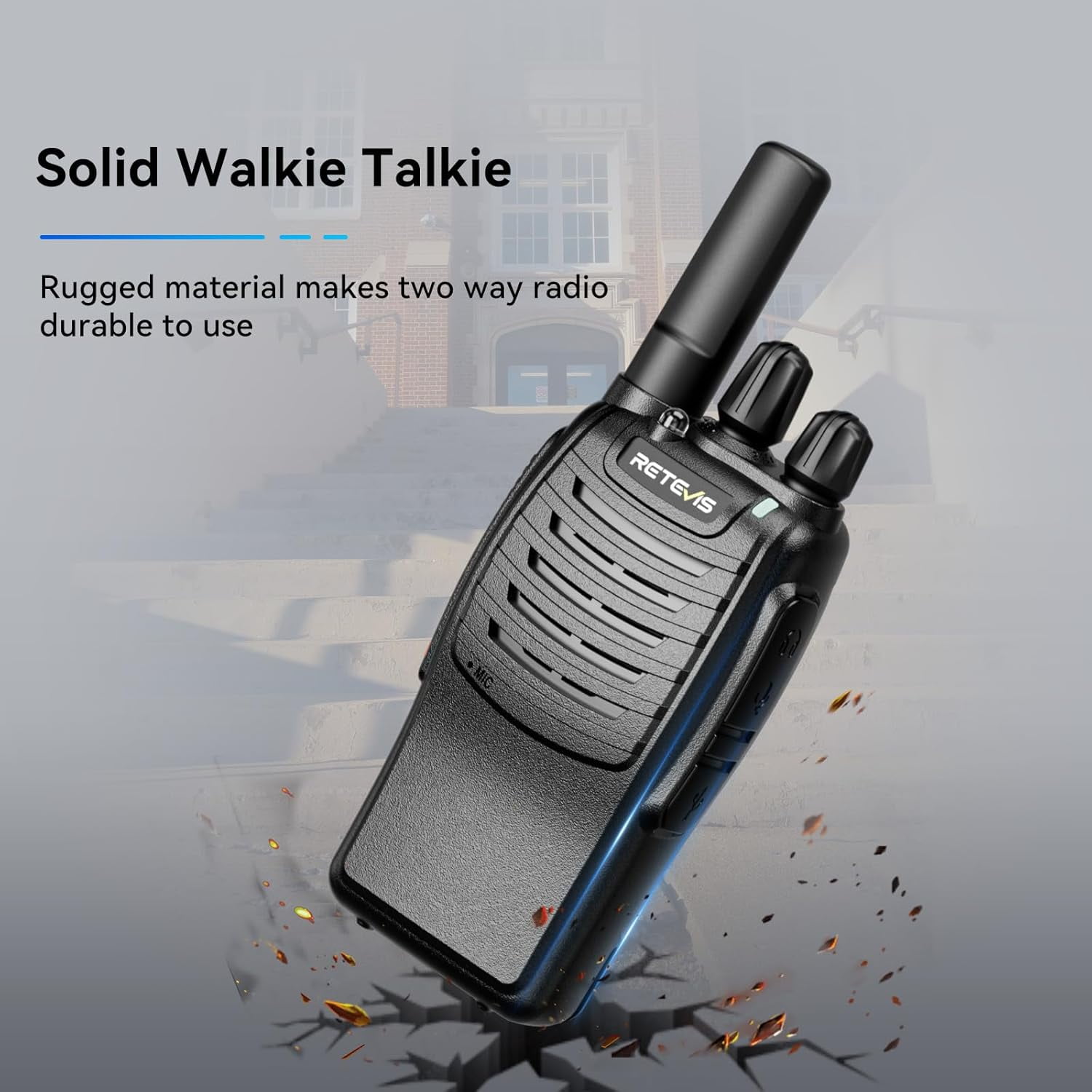 H-777 Walkie Talkies for Adults Long Range Hand Free Handheld Rechargeable Two Way Radio Business 2 Way Radios with Charger (6 Pack)