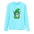 thumbnail image 4 of FAIWAD Hauts de la Saint-Patrick pour Femmes à Manches Longues, Col Rond, Imprimés, Décontractés, Tuniques Grande Taille, 4 of 4