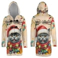 thumbnail image 3 of Merry Christmas Santa British Shorthair Scarf Twinkling Lights Xmas Holiday All Over Print 3D Hooded Duffle Toggle Coat Cat Lover Kitten Owner Gifts - 00022, 3 of 6