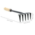 thumbnail image 4 of Eease Gardening Hand Rake Garden Hand Cultivator Soil Rake Tiller for Loosening Soil Weeding Digging, 4 of 10