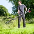 thumbnail image 4 of 52cc Gas-Powered Brush Cutter with 7 Attachments, Shoulder Strap, Goggles, and Quick Start for Lawn and Garden Maintenance, 4 of 8