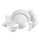 thumbnail image 1 of Stone Lain - Vajilla redonda de porcelana de hueso con dise&ntilde;o de cestas en relieve, 16 piezas, Canasta, Blanco, 16 Piece Set, 1, 1 of 11