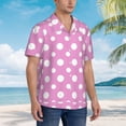thumbnail image 6 of Picia Purple And White Polka Dot Gentle Cotton Regular Fit Short Sleeve Casual Hawaiian Shirt for Men-X-Large, 6 of 8