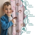 thumbnail image 3 of Blackout Kids Curtains,Pink Princess Pattern Childrens Insulated Curtains Set Of 2,Bedroom Essentials,Toddler Room Decor 52"x63", 3 of 5