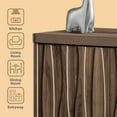 thumbnail image 4 of ARKANTOS Sideboards and Buffets Water Ripple Adjustable Shelf Push to Open Door Classic Walnut, 4 of 6