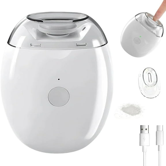 Universal Automatic Fingernail Grinder, Electric Nail Clipper with LED Light & 3 Speeds for Safe & Gentle Nail Care, Auto Fingernail Cutter and Polishing Trimmer, Safe Nail Trimmer
