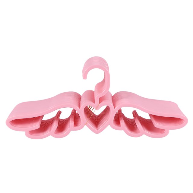 20 unidades, nuevo diseño, percha de plástico Fly Angel, corazón amoroso rosa Afortunado Sencillez