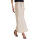 thumbnail image 4 of Falda larga de cóctel de satén para mujer Inspire Chic, de cintura alta, con cordón, acampanada, ideal para verano y otoño, color champán, 4 of 6