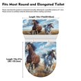 thumbnail image 7 of HELLHERO Galloping Horses on Golden Field Stylish 2 Pack Toilet Lid Cover Set, Elastic Edge Elastic Fabric Toilet Seat Covers Set & Elastic Installation, 7 of 7