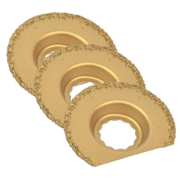 Versa Tool FB3J-D 80mm HSS Semi-Circular Multi-Tool Saw 3 Blade Pack, 9mm Offset Mount Fits Fein Supercut Oscillating Tools