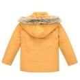thumbnail image 3 of Povozer Boys' Warm Winter Coat Windproof Parka Hooded Puffer Jacket(Orange,7-8Y), 3 of 3