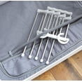 thumbnail image 4 of Trouser Hangers Space-Saving Multi-Purpose Set of 2 Stainless Steel Trouser Hangers Extendible Foldable Multi Hangers Magic Hanger Organiser Wardrobe Hanger Holder White, 4 of 8