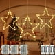 thumbnail image 1 of Cadena de luces navideñas, 3 luces LED a batería para decoración de ventanas en interiores y exteriores, bodas, Navidad, 1 of 5